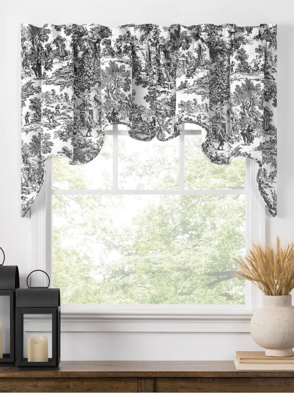 5pc lot, Victoria Park Toile Valances by Ellis Curtain